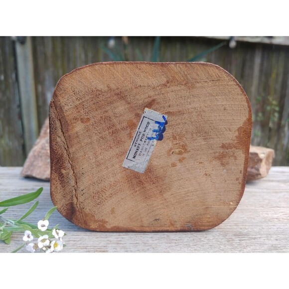 Vintage Monkey Pod Wood Buddha Figurine Handcrafted In The Philippines - Picture 7 of 10